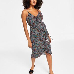 Bar III Textured Mirage Wrap Dress 2X